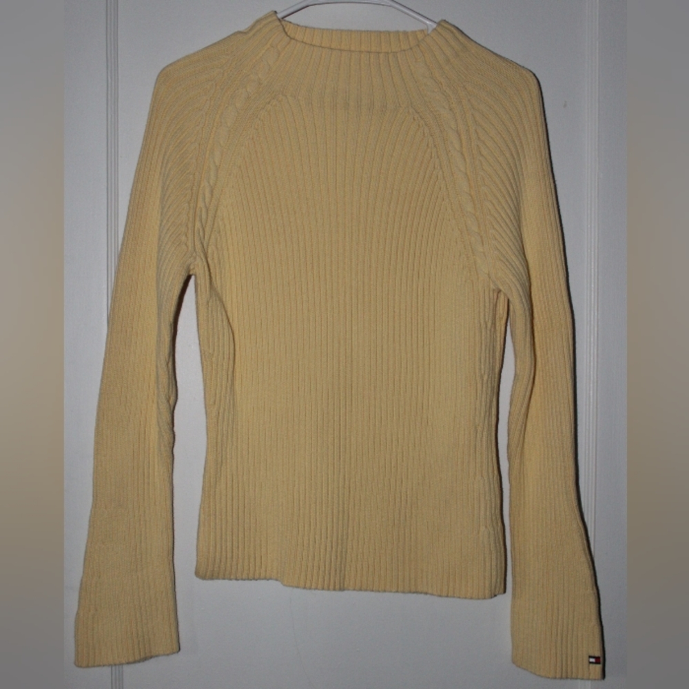 Vintage Tommy Hilfiger Sweater Y2K Ribbed Flare Bell Sleeves Women's L